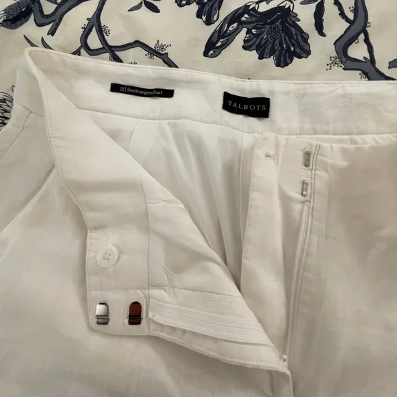 Talbots White Linen Trousers - Picture 12 of 16